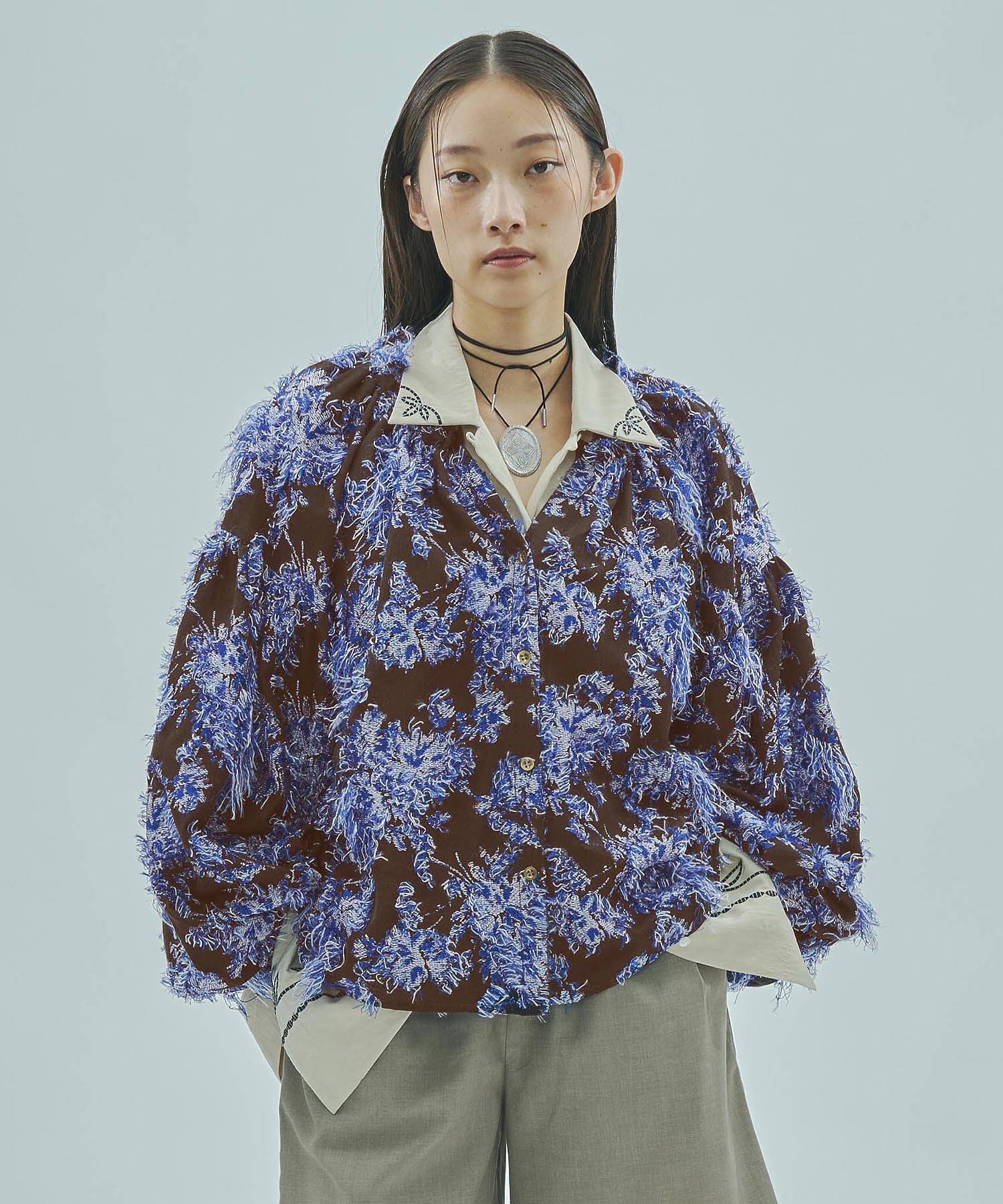 mag.by c/FLOWER JACQUARD BLOUSE - Image 20