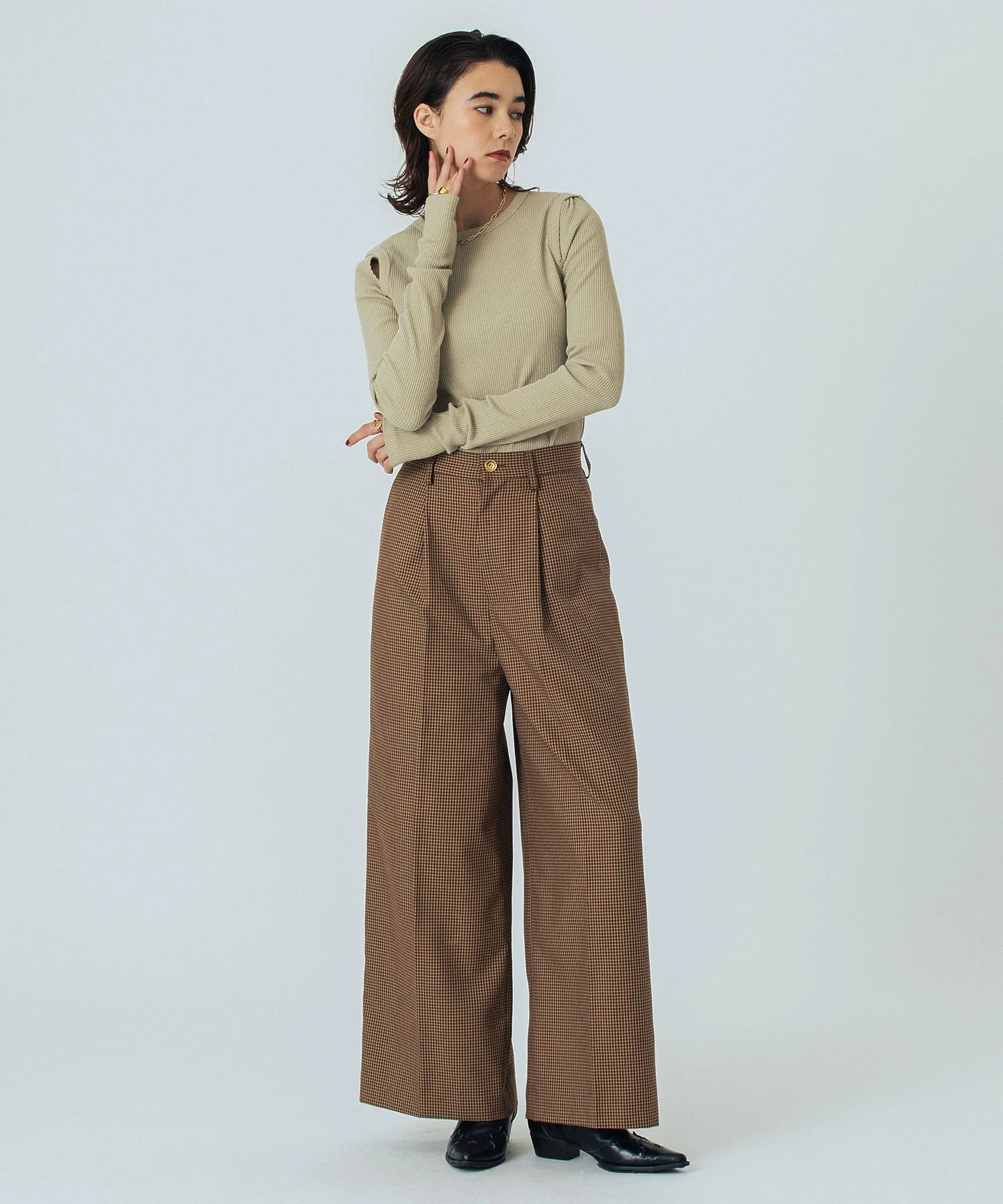 mici/LONG SLEEVE RIB TOP - Image 3