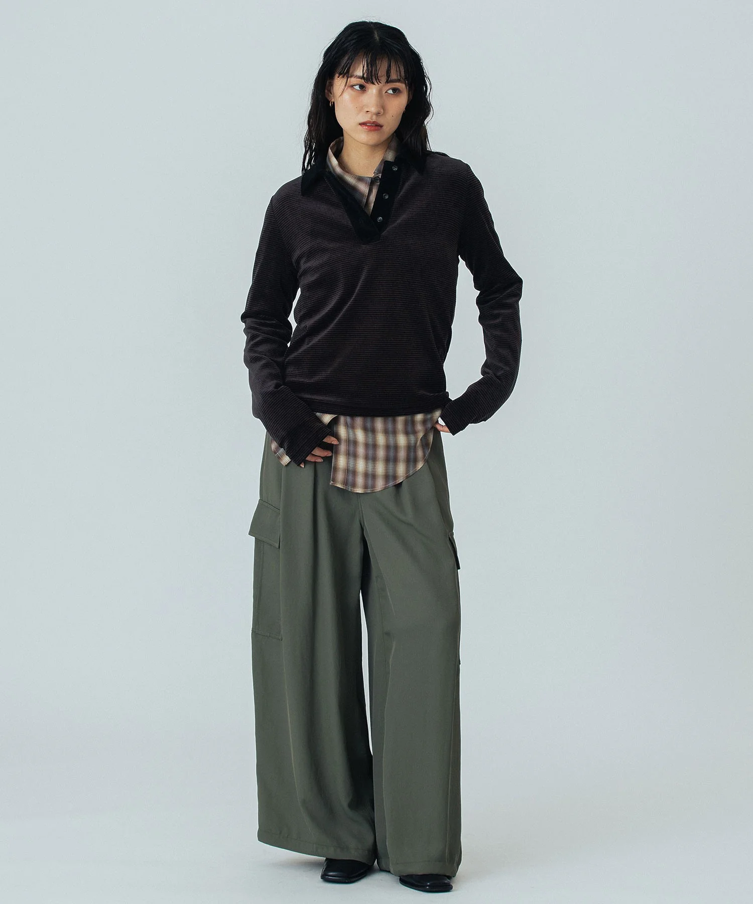 mici/POLO COLLAR STRIPE TOP - Image 14