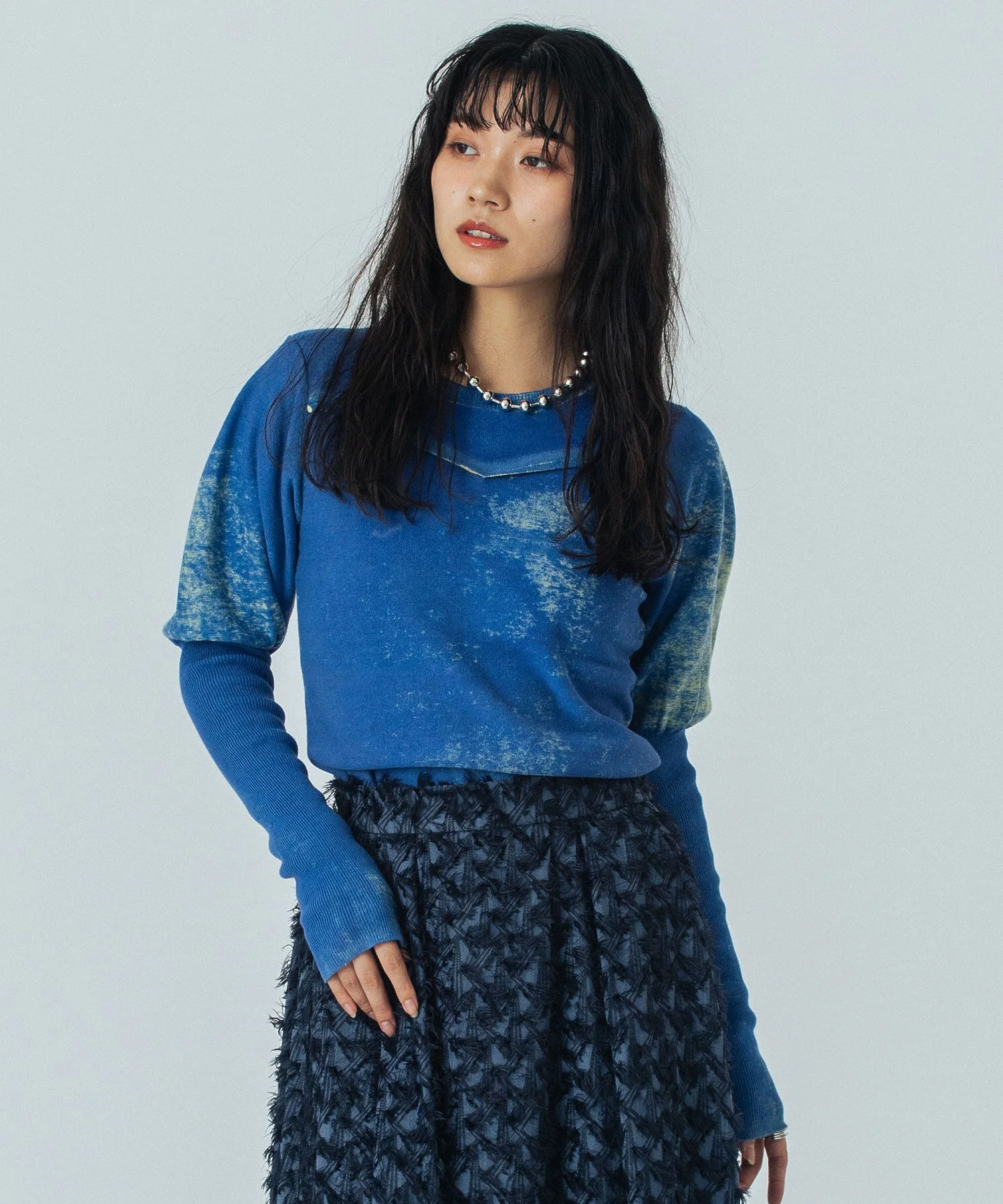 mici/VOLUME SLEEVE KNIT TOP - Image 5