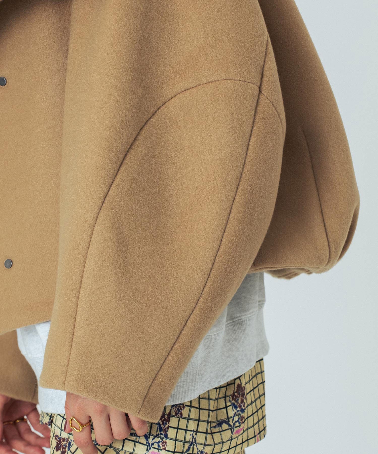 mici/BIG STAND COLLAR BLOUSON - Image 12