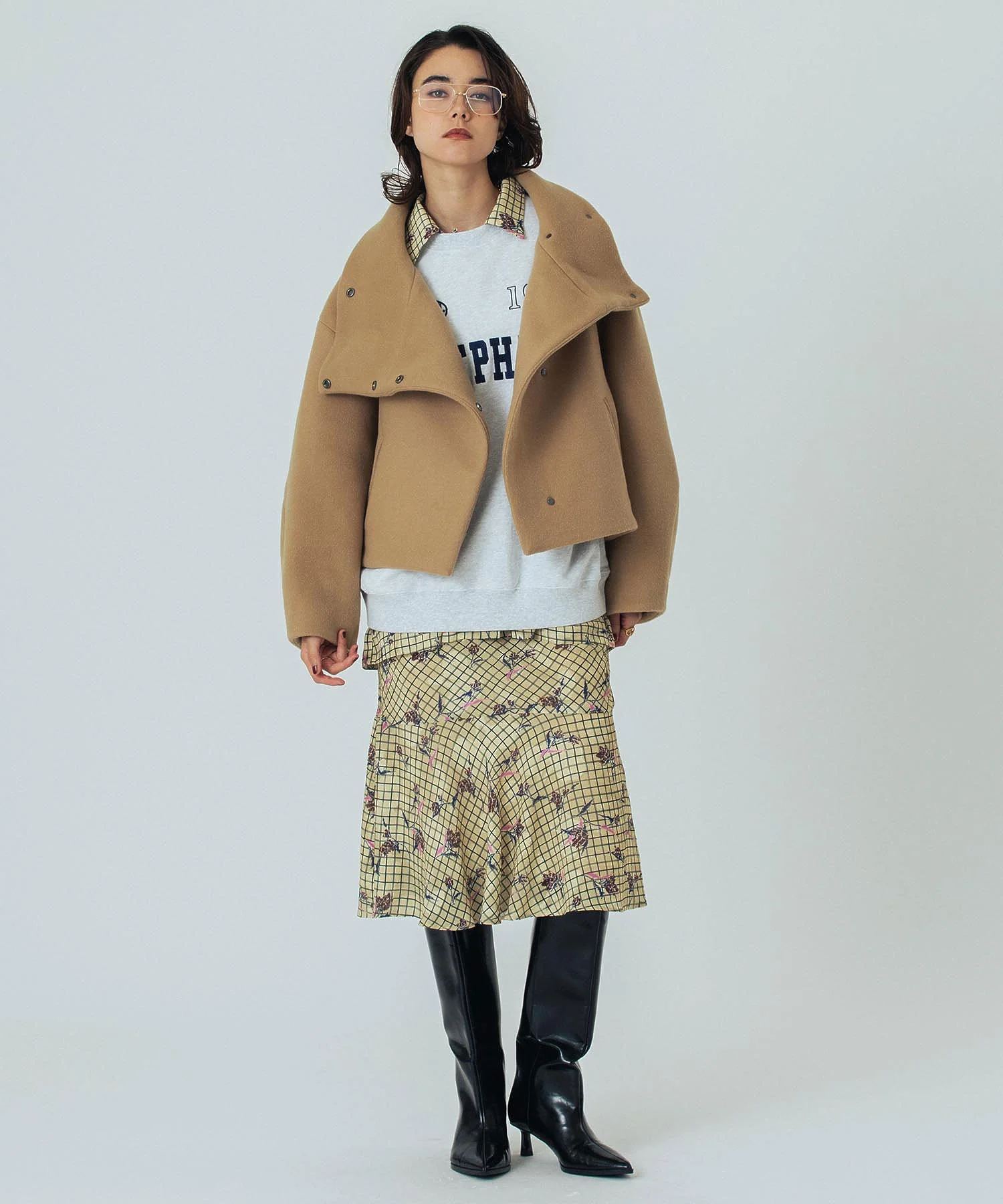 mici/BIG STAND COLLAR BLOUSON - Image 17