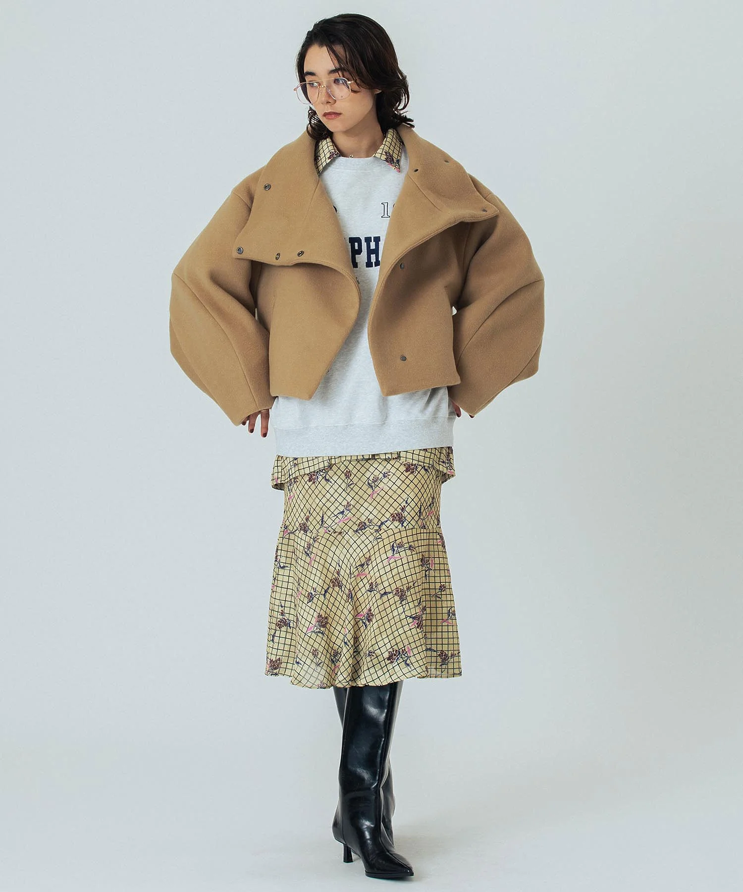 mici/BIG STAND COLLAR BLOUSON - Image 18
