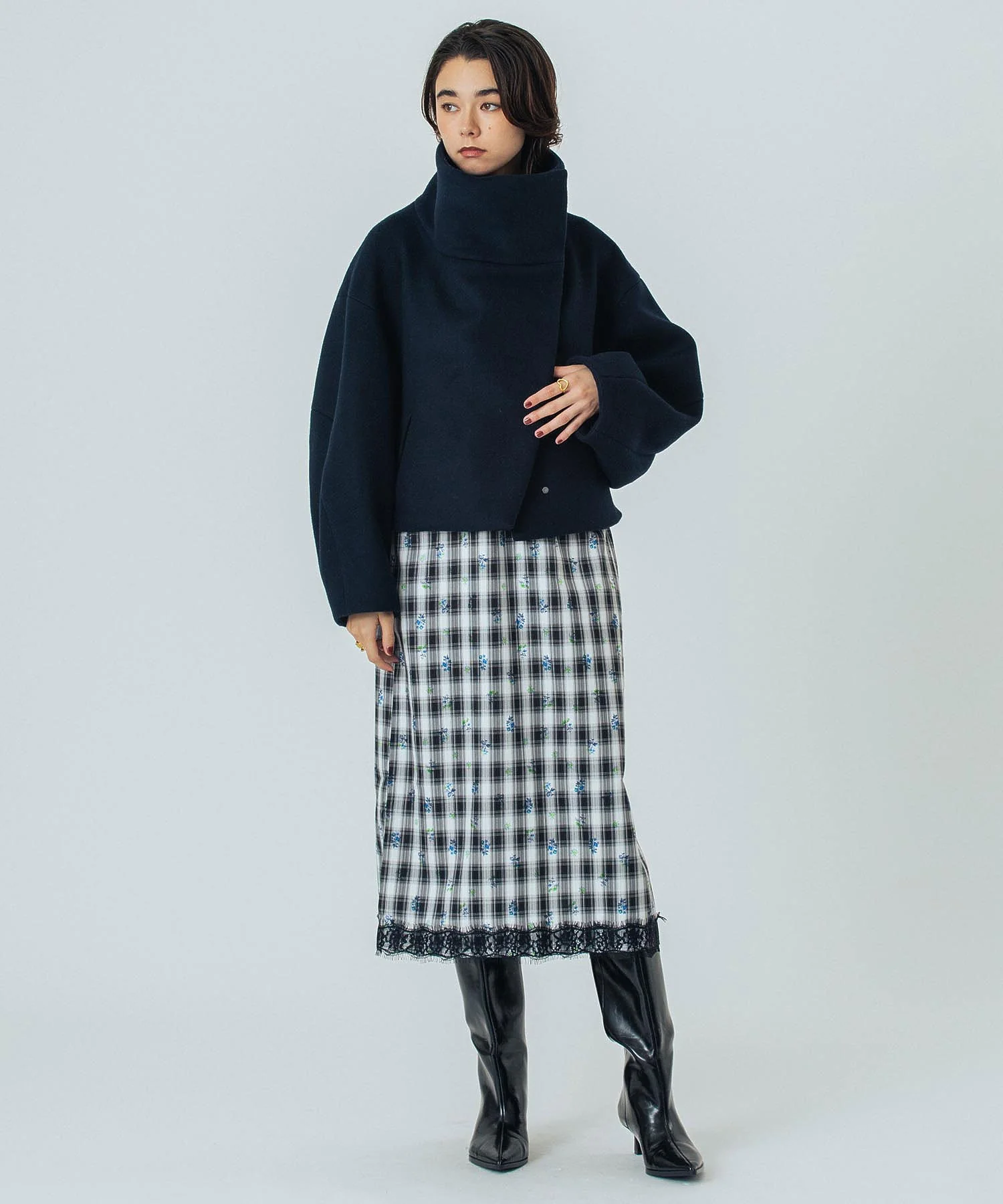 mici/BIG STAND COLLAR BLOUSON - Image 27