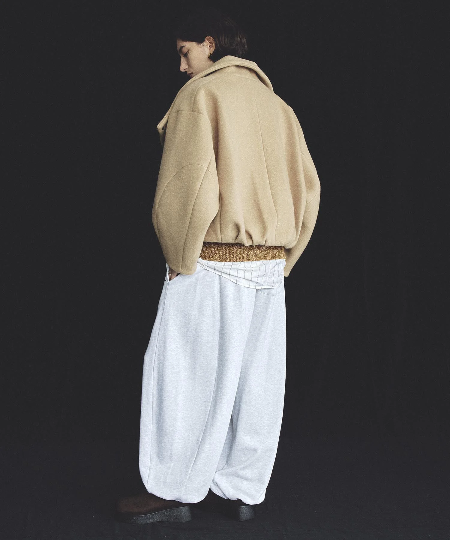 mici/BIG STAND COLLAR BLOUSON - Image 3