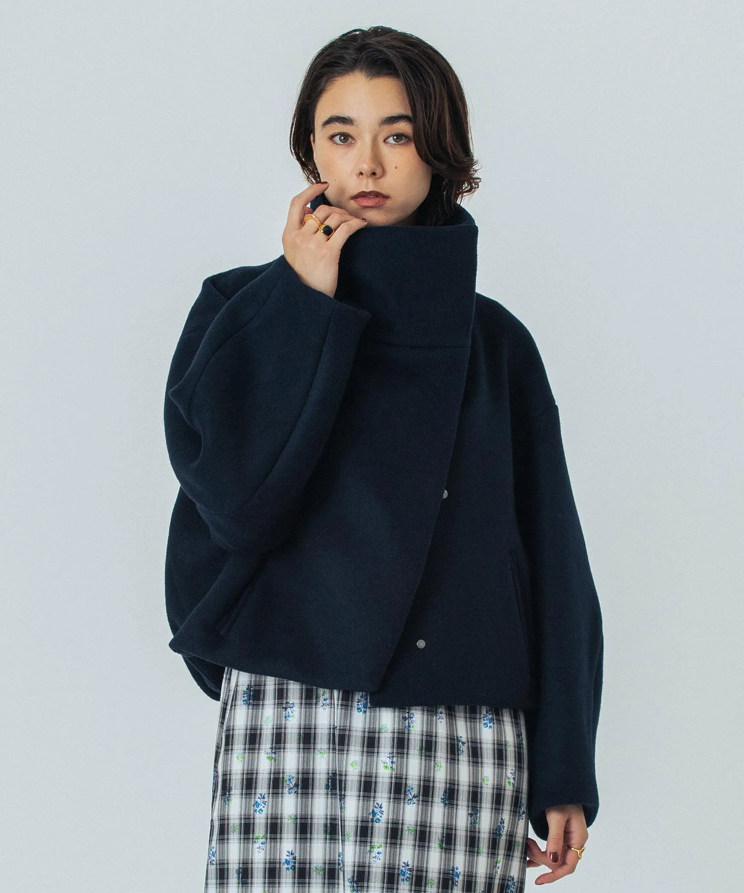 mici/BIG STAND COLLAR BLOUSON - Image 37