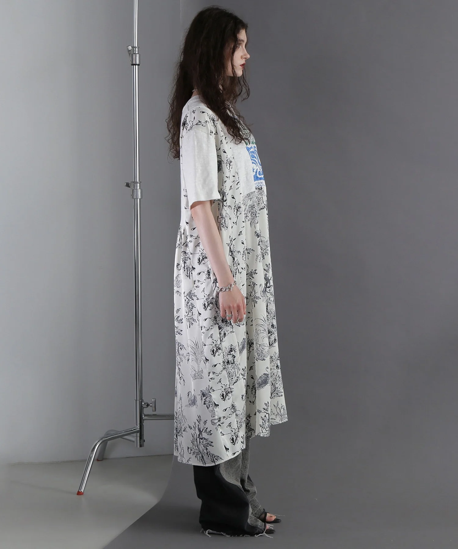 OKIRAKU×ROSE BUD/リメイクライク ドッキング グラフィック ワンピース - Image 9