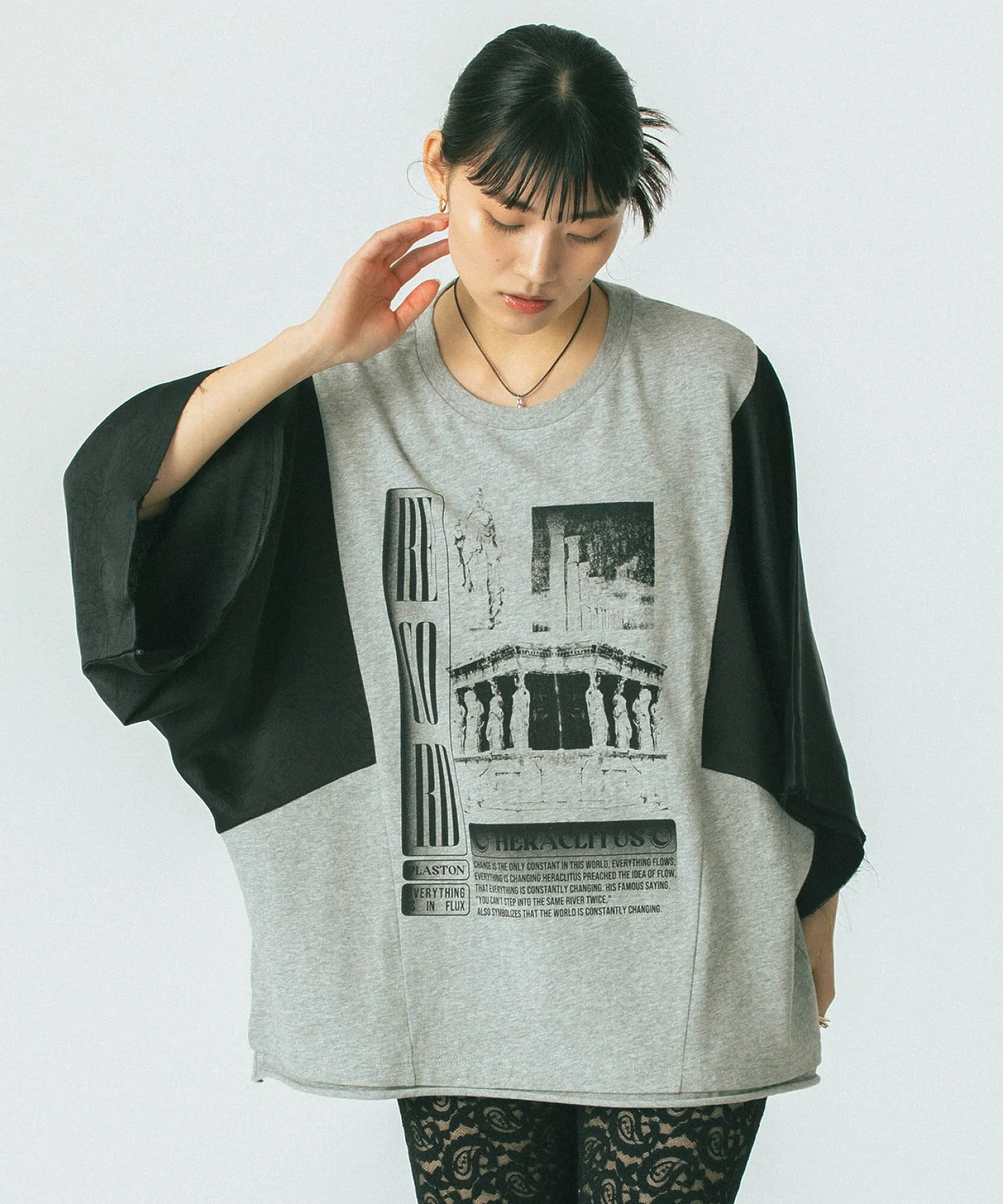 OKIRAKU×ROSEBUD/SATIN SLEEVE CUTSAW