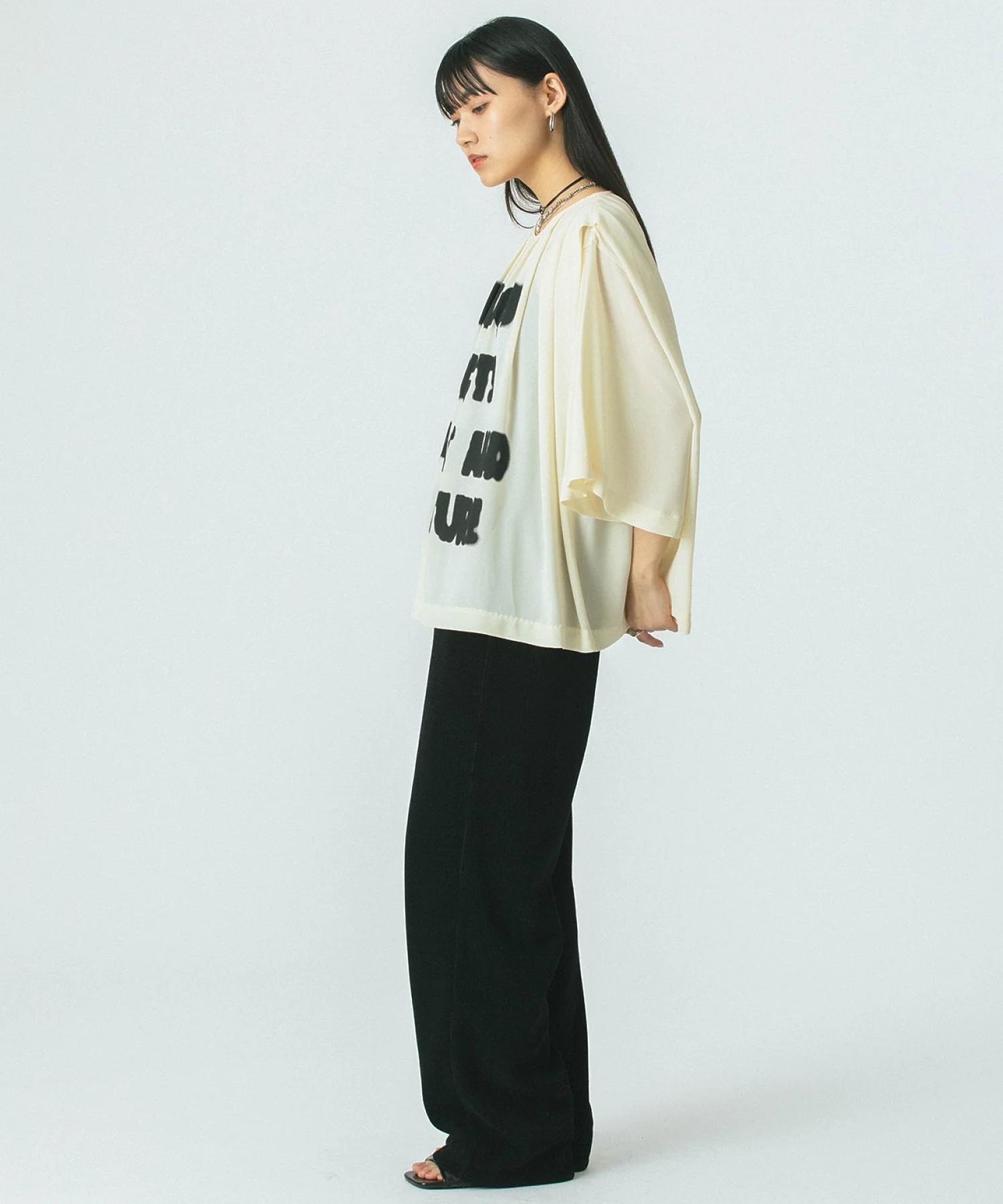 OKIRAKU×ROSEBUD/SPRAY PRINT LIKE BLOUSE - Image 5