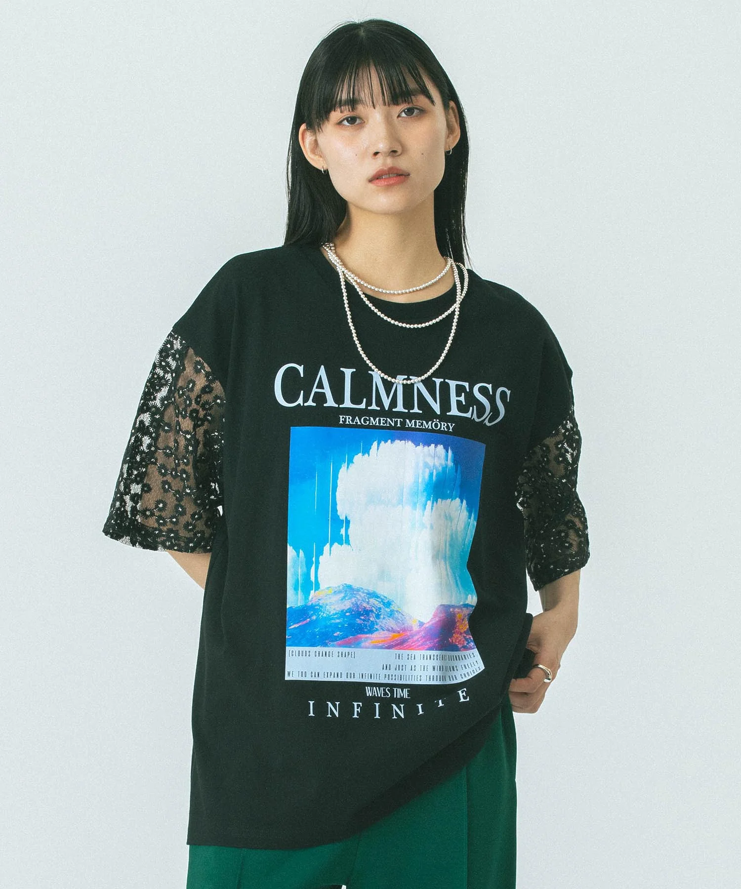 OKIRAKU×ROSE BUD/DAISY SLEEVE GRAPHIC TEE - Image 20