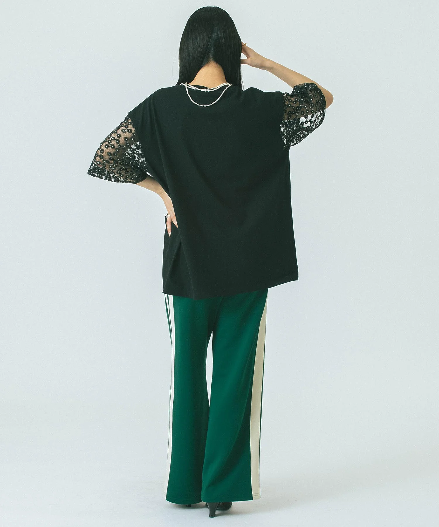 OKIRAKU×ROSE BUD/DAISY SLEEVE GRAPHIC TEE - Image 8