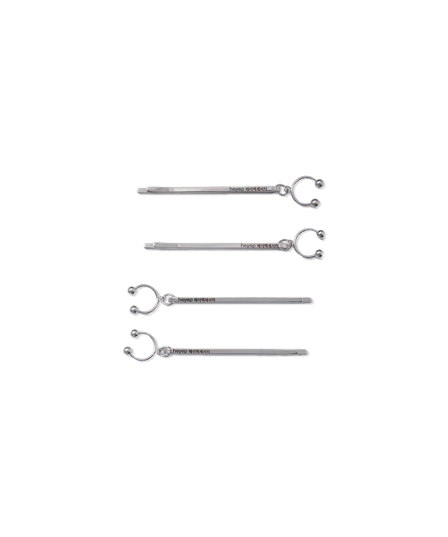 heyep/ MINI PIERCING HAIR PINS 4PIECE SET - Image 3