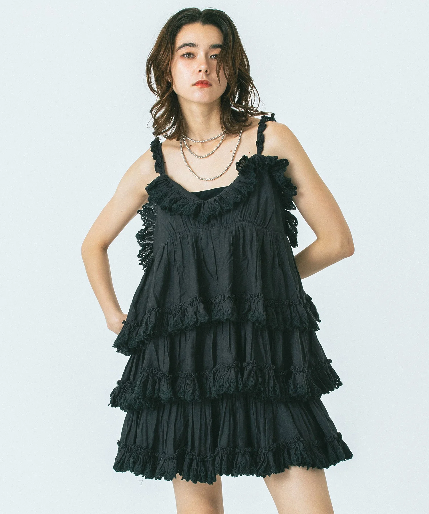 【ブラックROSE BUD別注カラー】INDIA IS BEAUTIFUL/FRILL CAMISOLE - Image 5