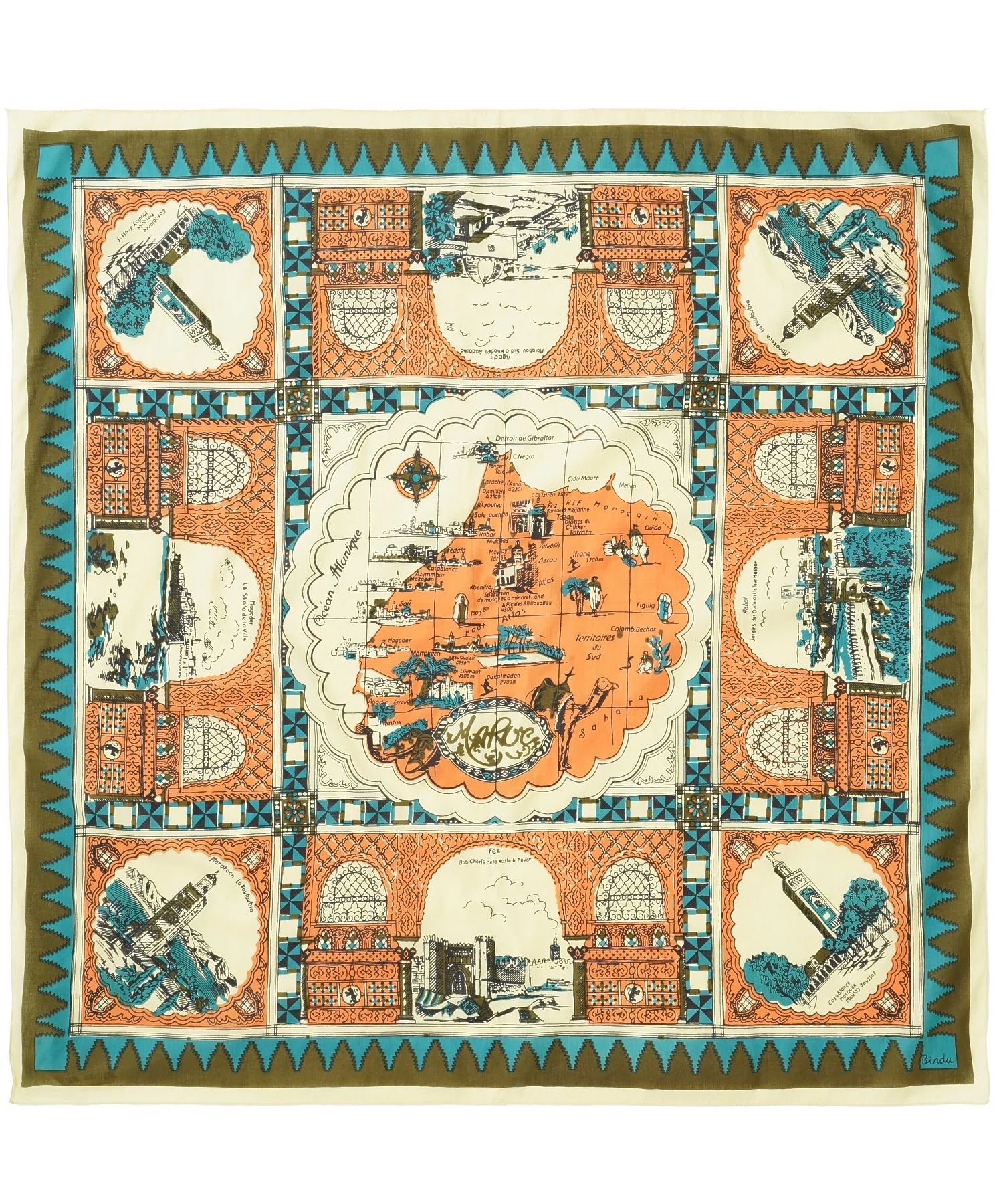 BINDU/MOROCCO MAP SCARF - Image 7