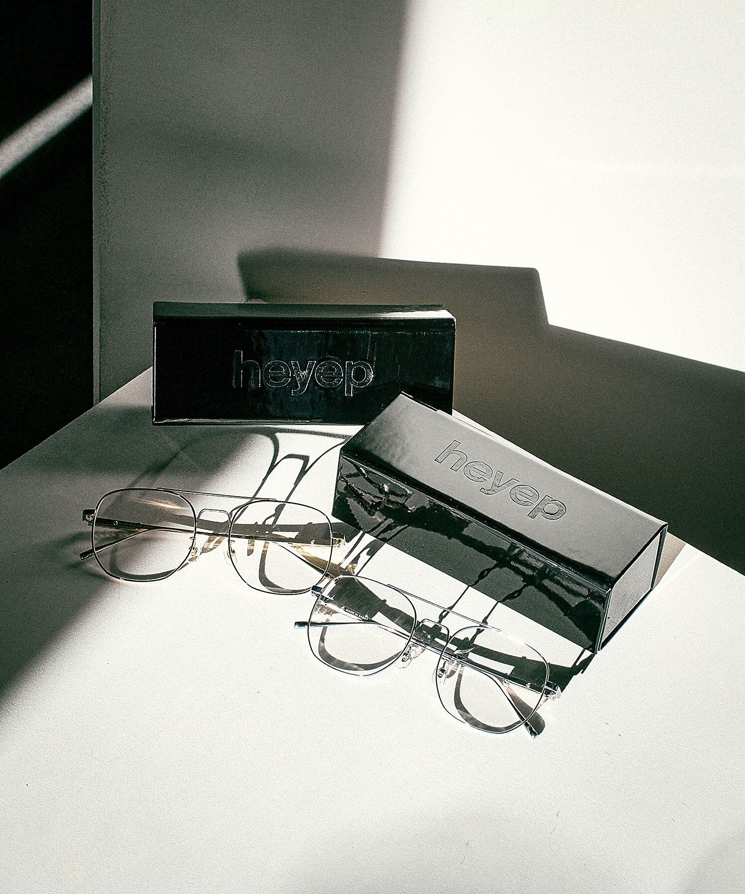 Heyep/AVIATOR GLASSES WITH RHINESTONES LOGO - Image 5