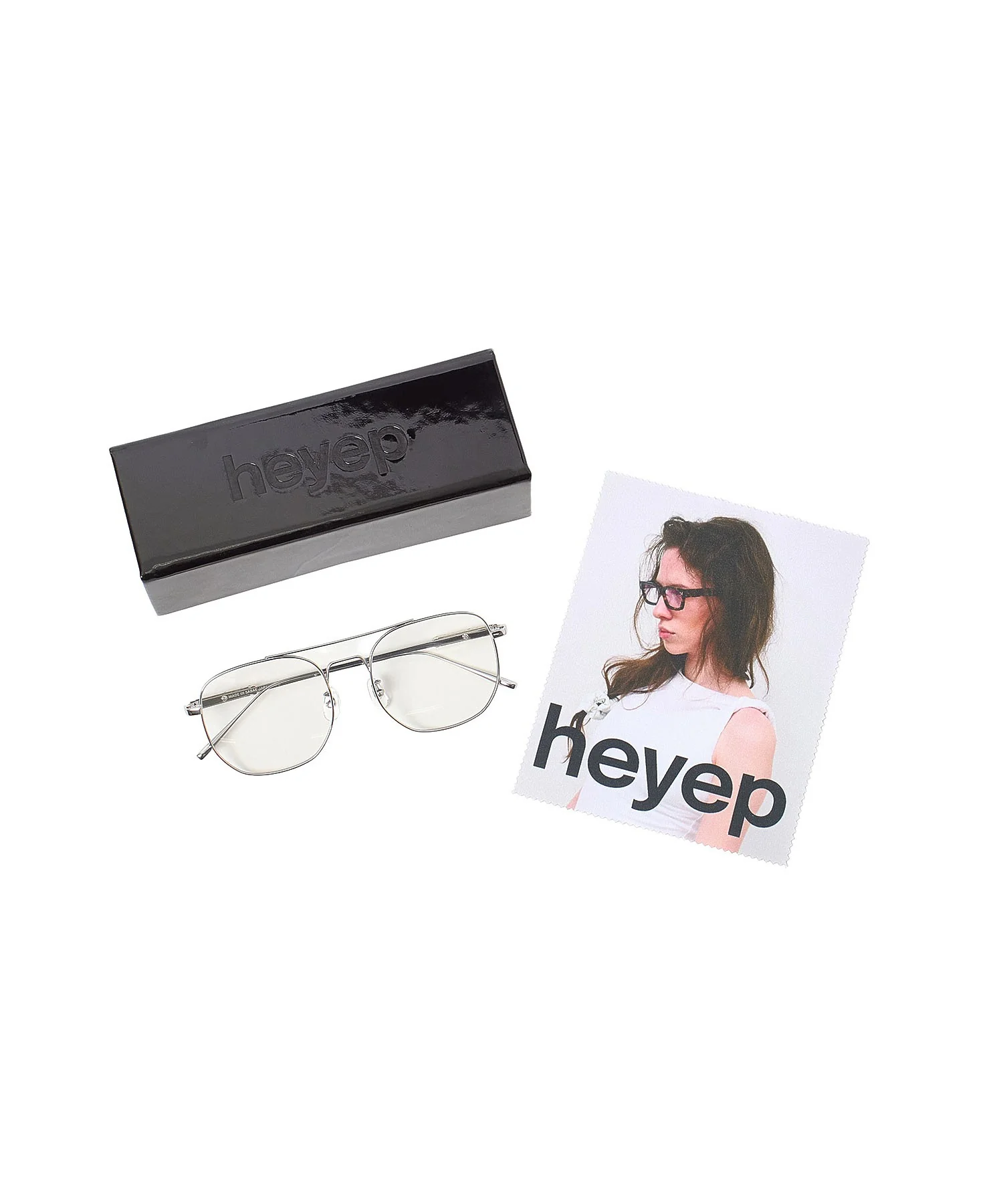 Heyep/AVIATOR GLASSES WITH RHINESTONES LOGO - Image 9