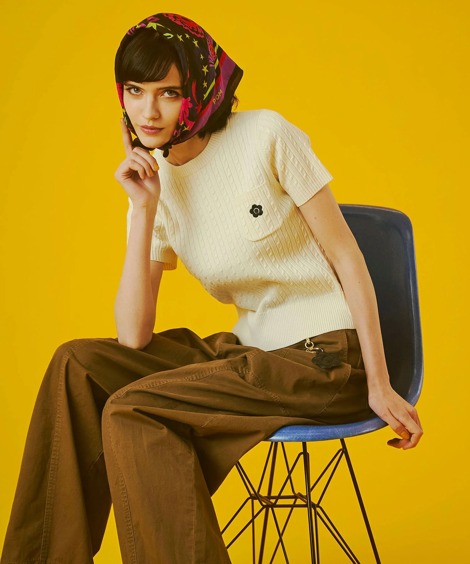 【レッドROSE BUD別注カラー】MARY QUANT/CABLE HALF SLEEVE KNIT - Image 14