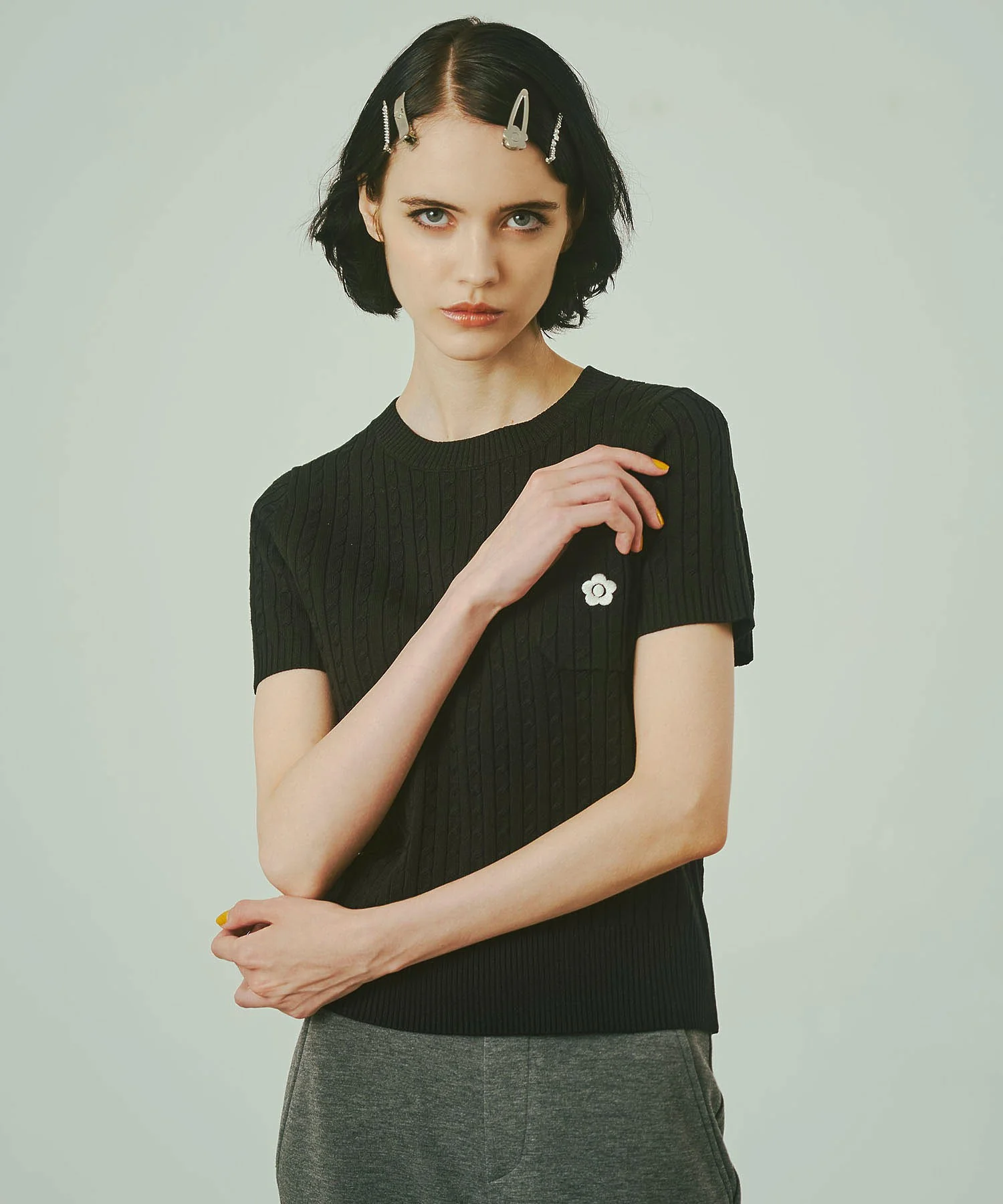 【レッドROSE BUD別注カラー】MARY QUANT/CABLE HALF SLEEVE KNIT - Image 16