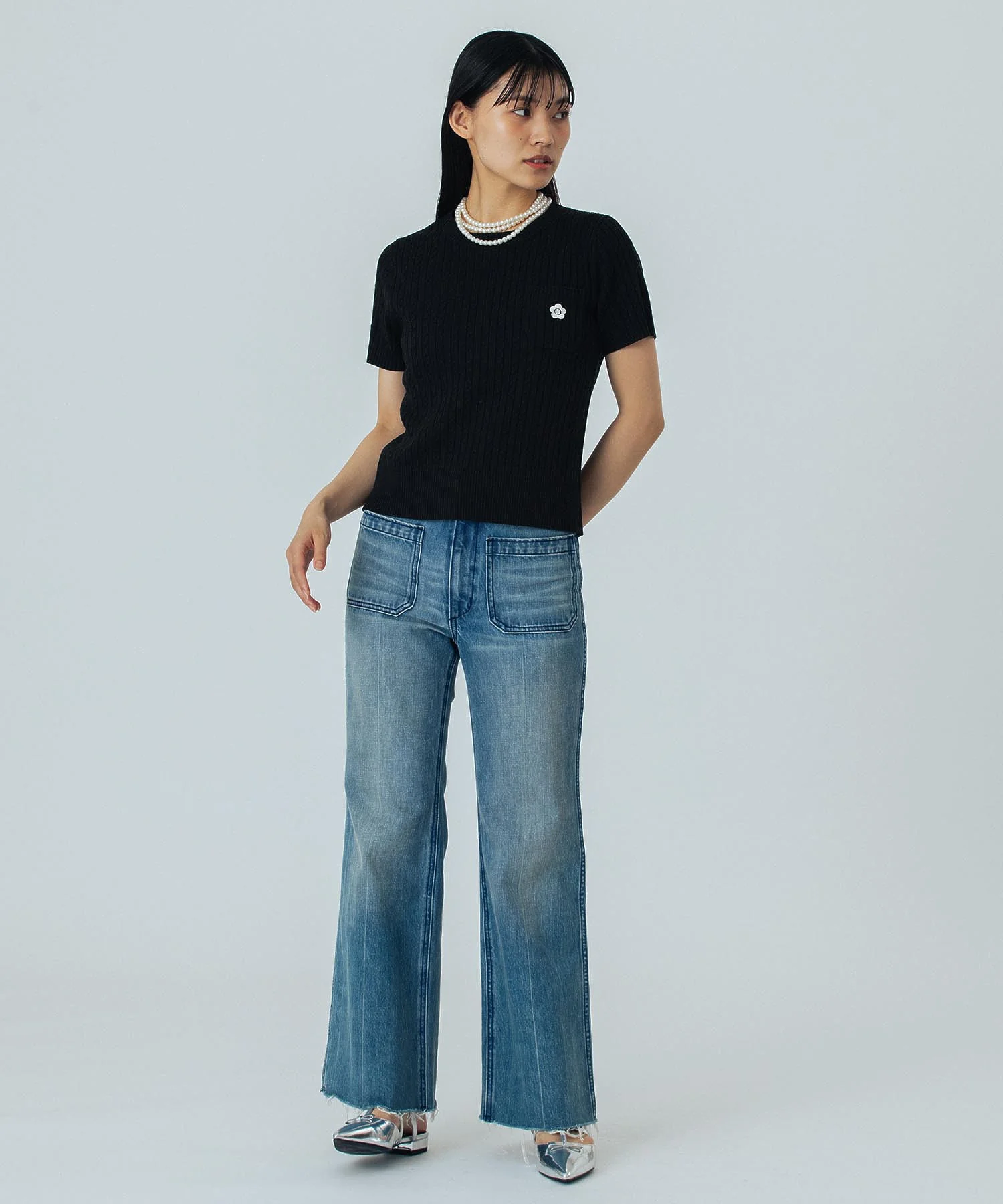 【レッドROSE BUD別注カラー】MARY QUANT/CABLE HALF SLEEVE KNIT - Image 53