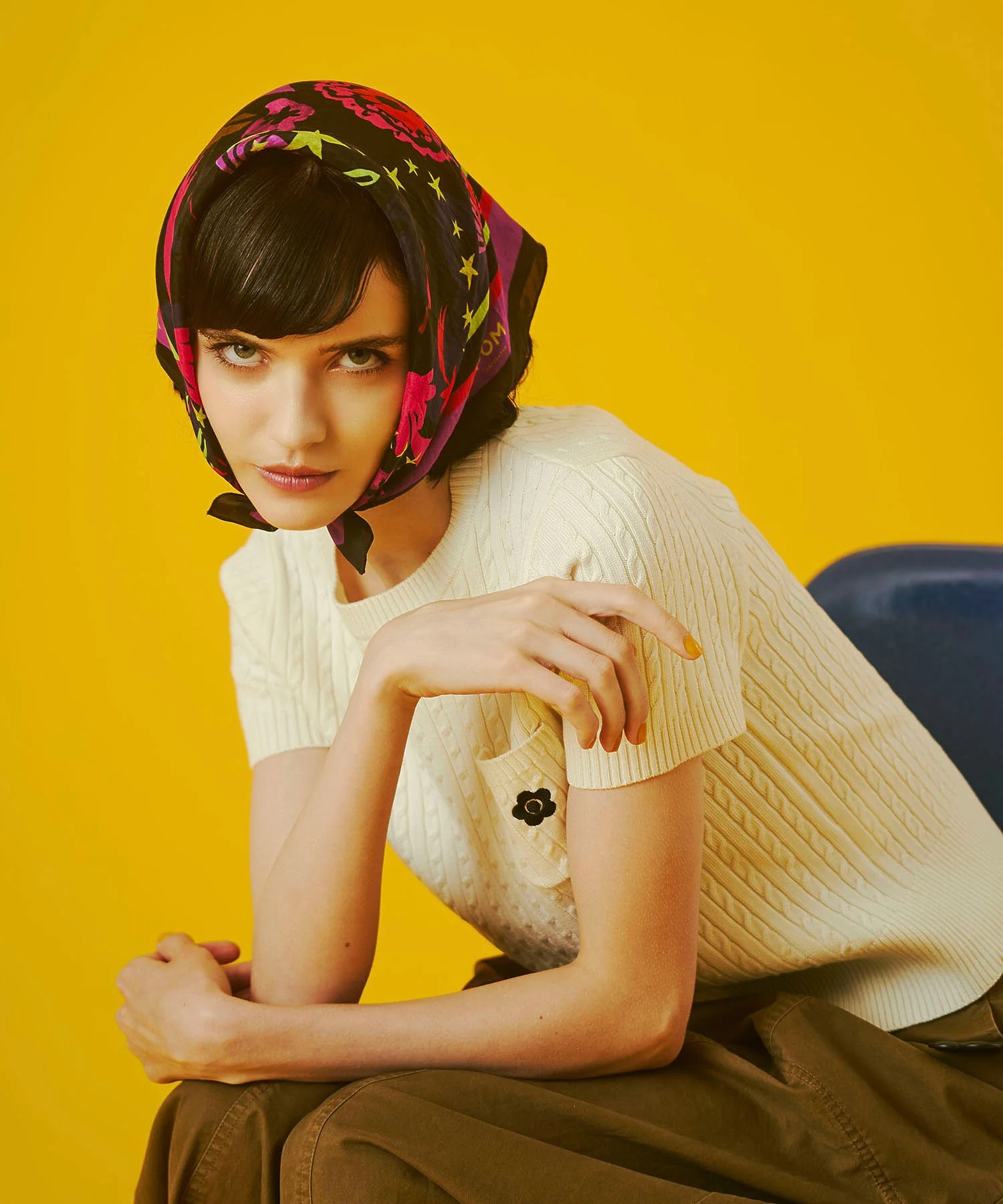 【レッドROSE BUD別注カラー】MARY QUANT/CABLE HALF SLEEVE KNIT - Image 9