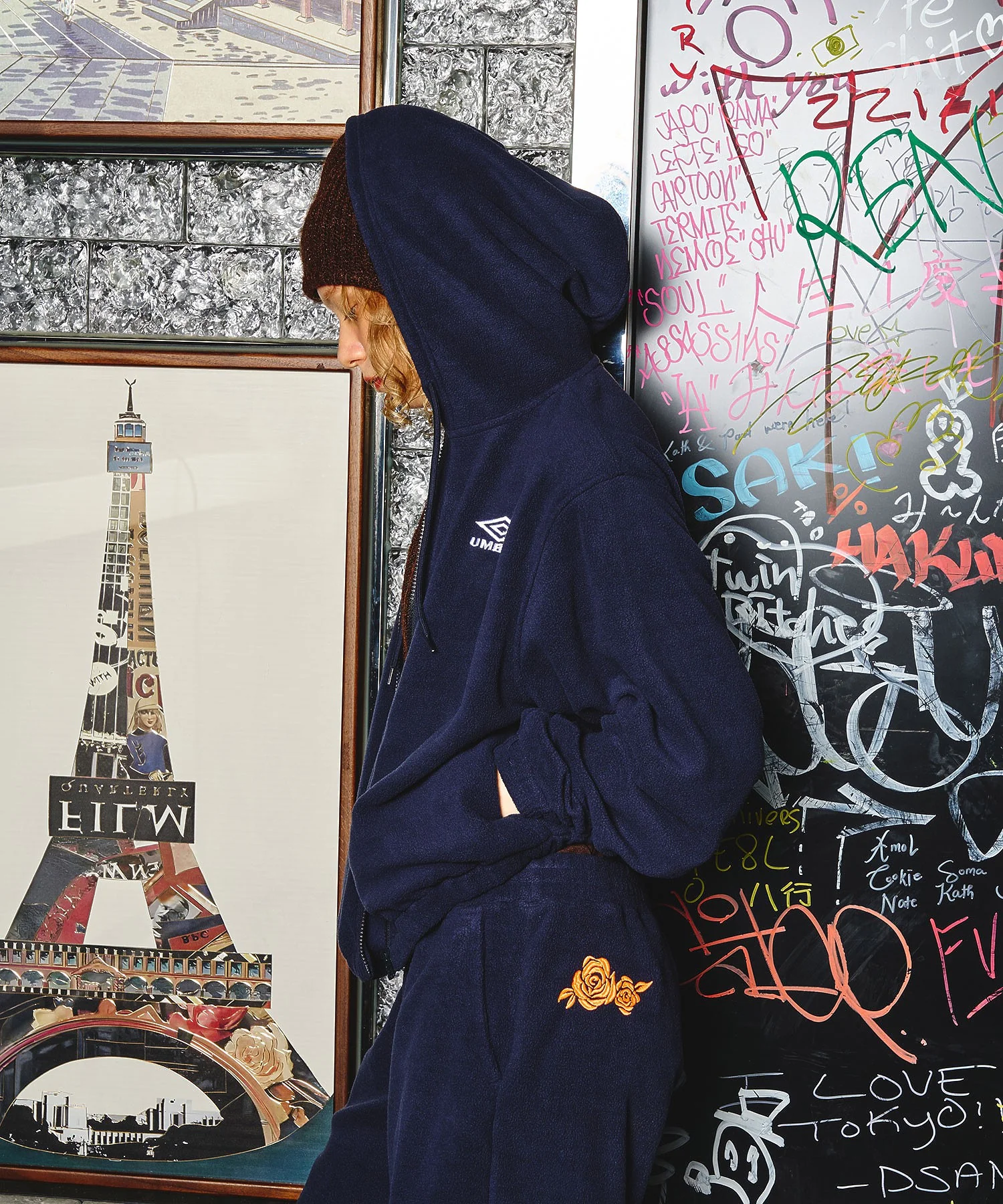 UMBRO × ROSE BUD/DOUBLE WAIST FLEECE PANTS - Image 4