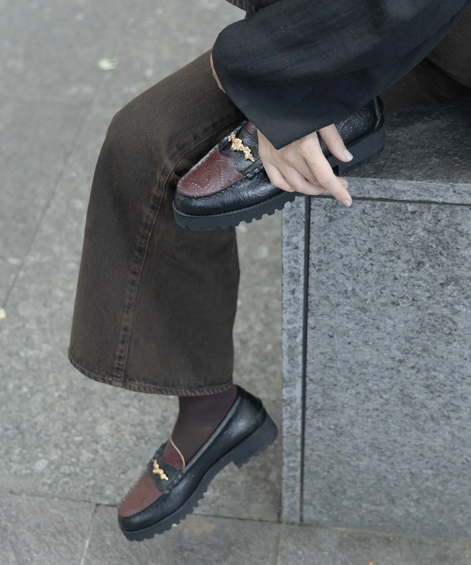 【ROSE BUD別注】The Kenford Fineshoes/TANK SOLE COMBI COLOR LOAFERS