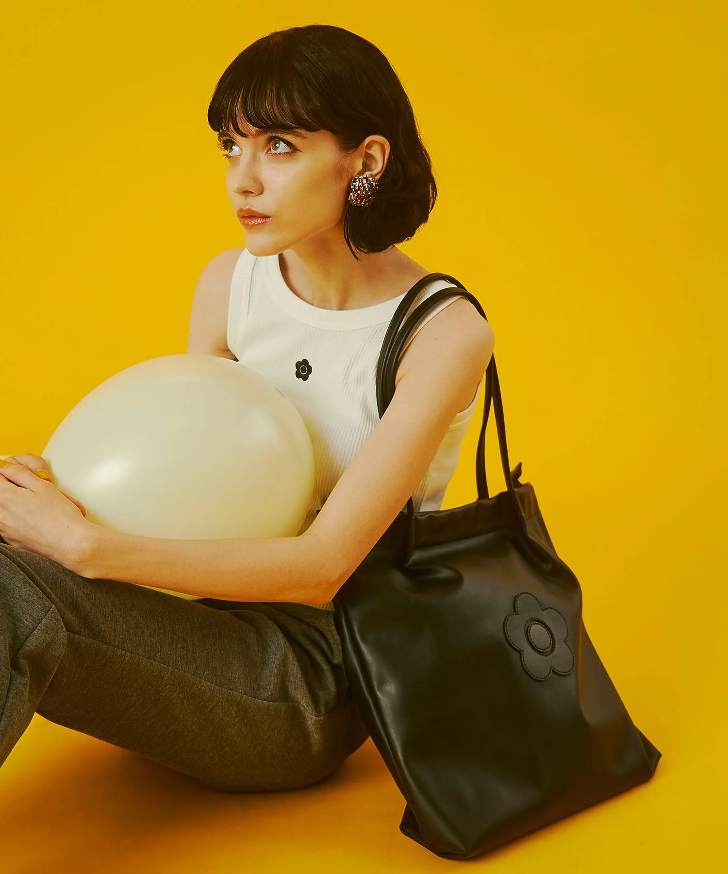 MARY QUANT/DAISY SYNTHETIC LEATHER TOTE - Image 3