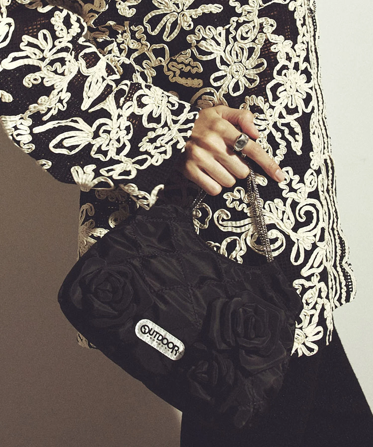 【ROSE BUD別注】OUTDOOR PRODUCTS/FLOWER QUILTING MINI BAG