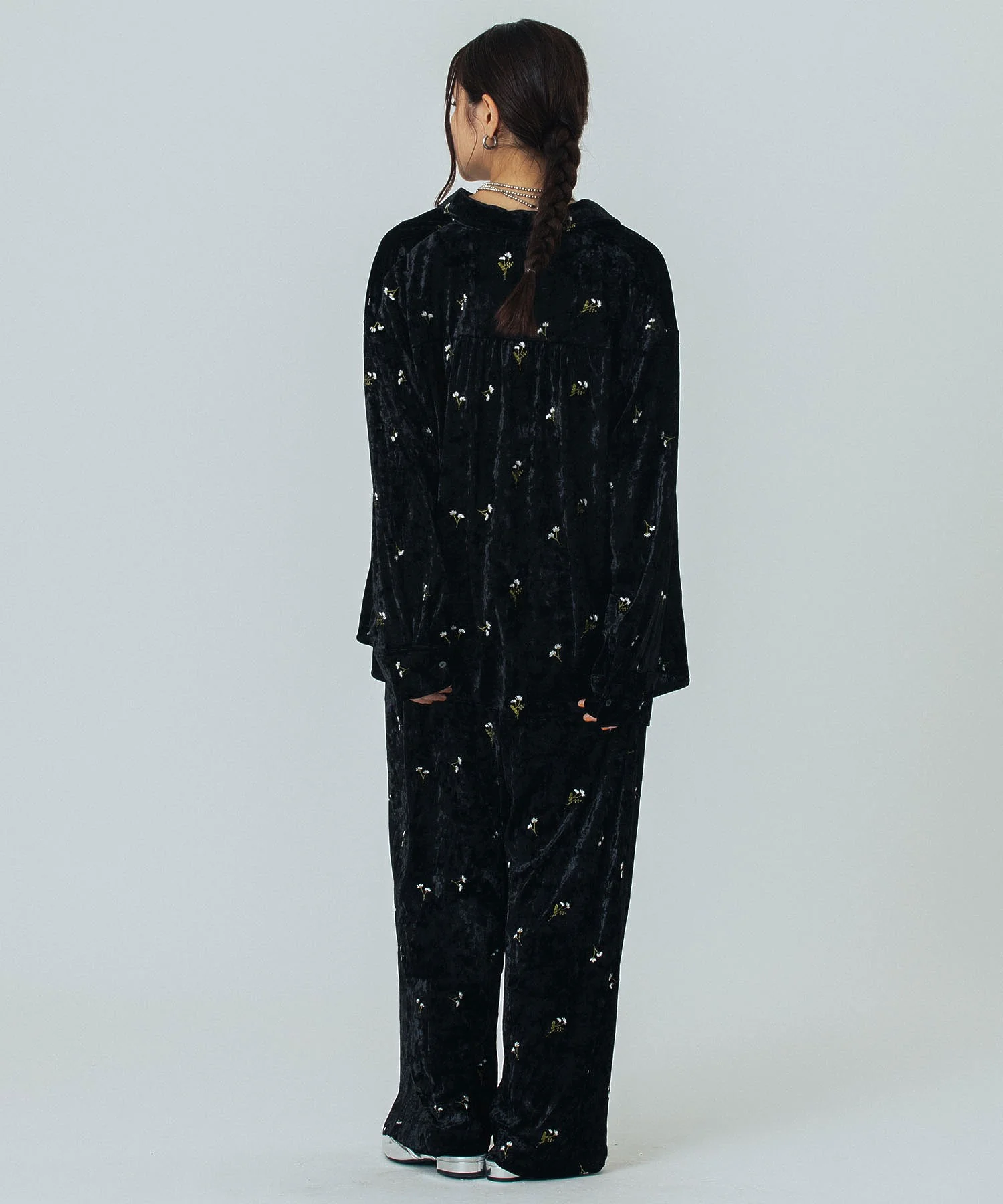 EMBROIDERY VELOUR SHIRT - Image 10