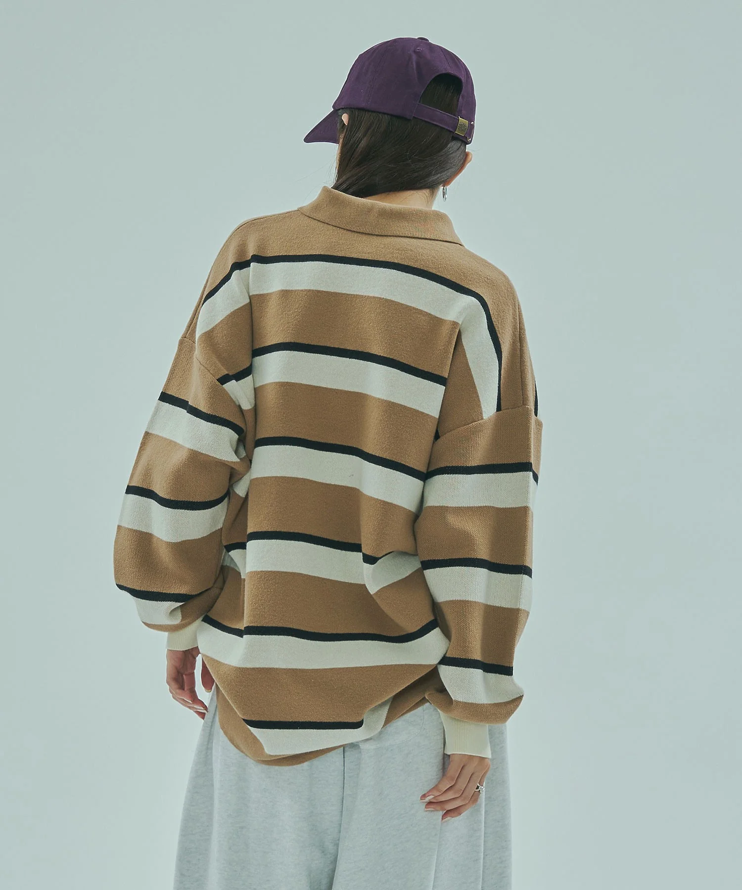 STRIPED COLLAR KNIT - Image 4
