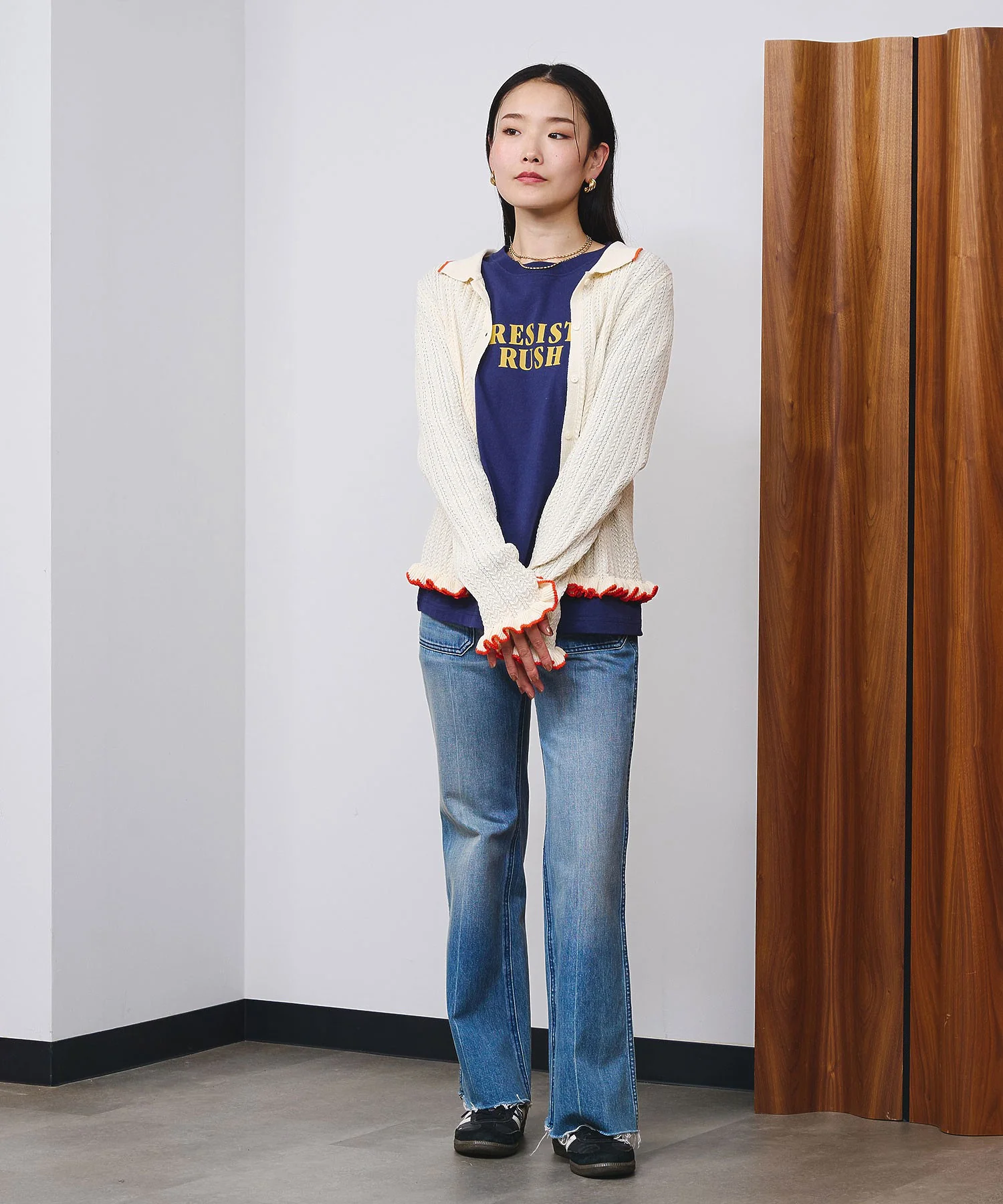 RUFFLED KNIT CARDIGAN - Image 7